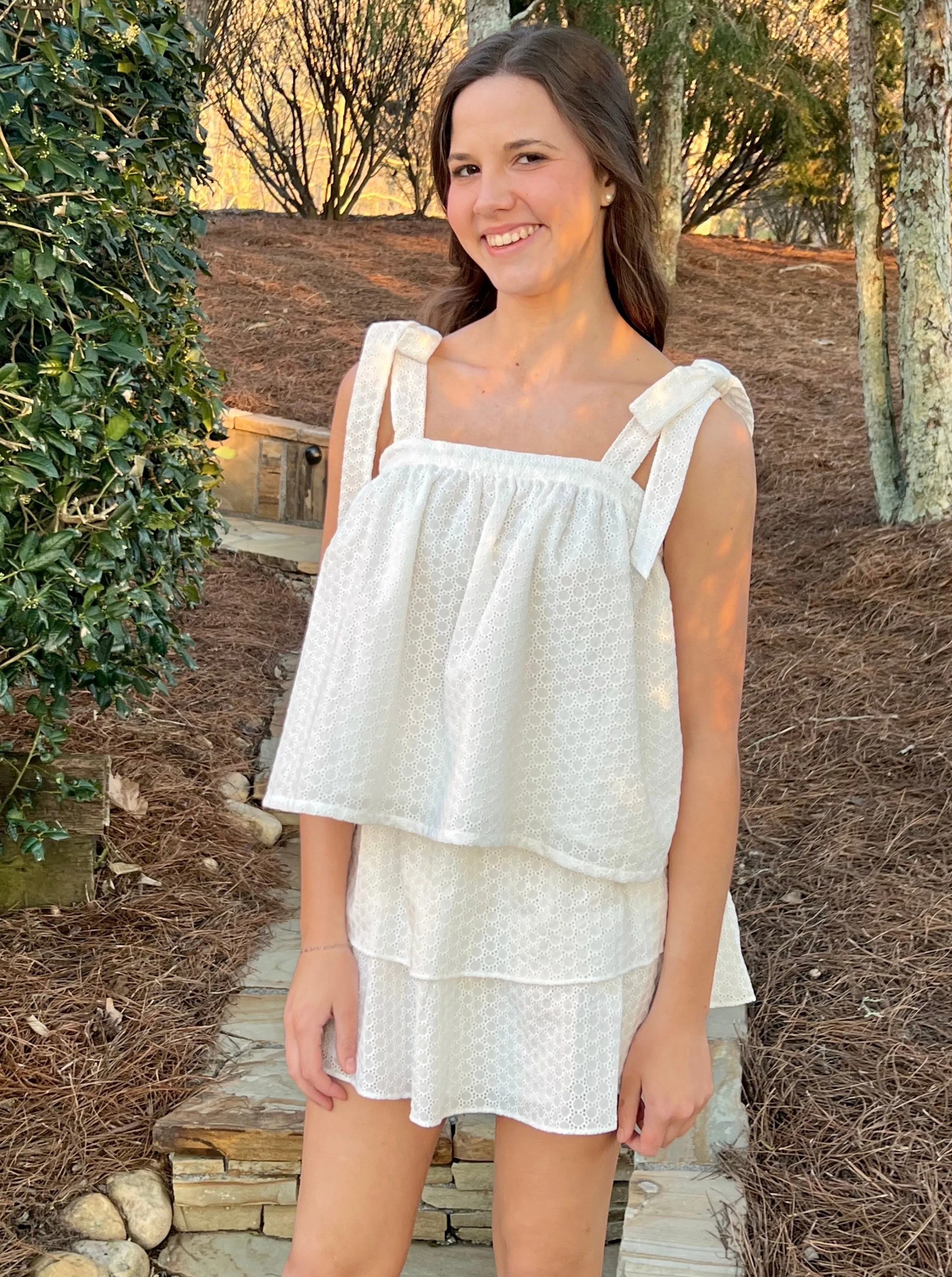 Magnolia Top – Sugar Cane Eyelet