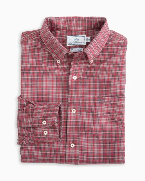 Men's Flannel Plaid Long Sleeve Sportshirt