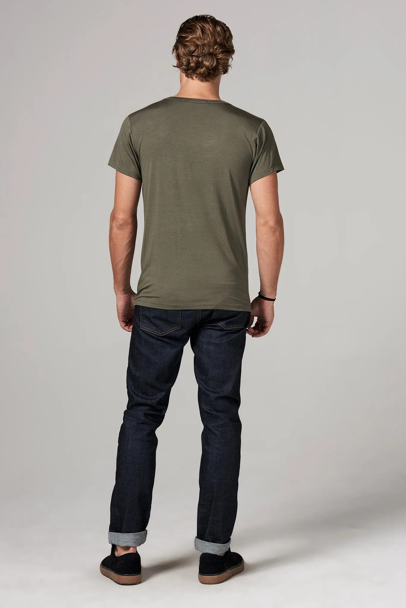 Men's Modal Cross V-Neck Tee