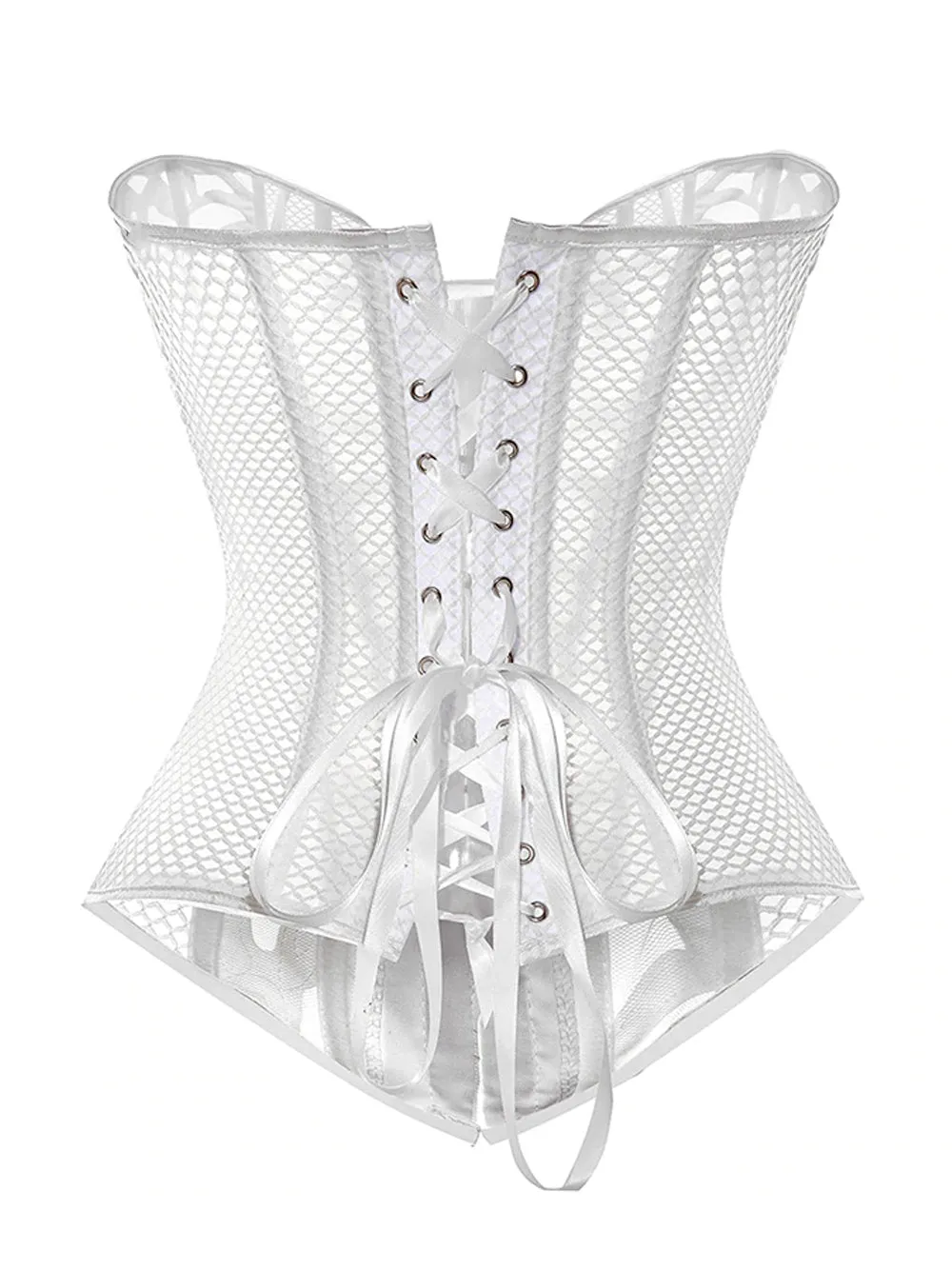 Mesh Corset in White