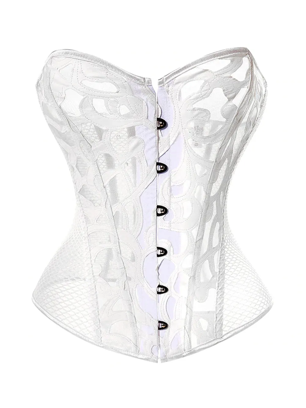 Mesh Corset in White