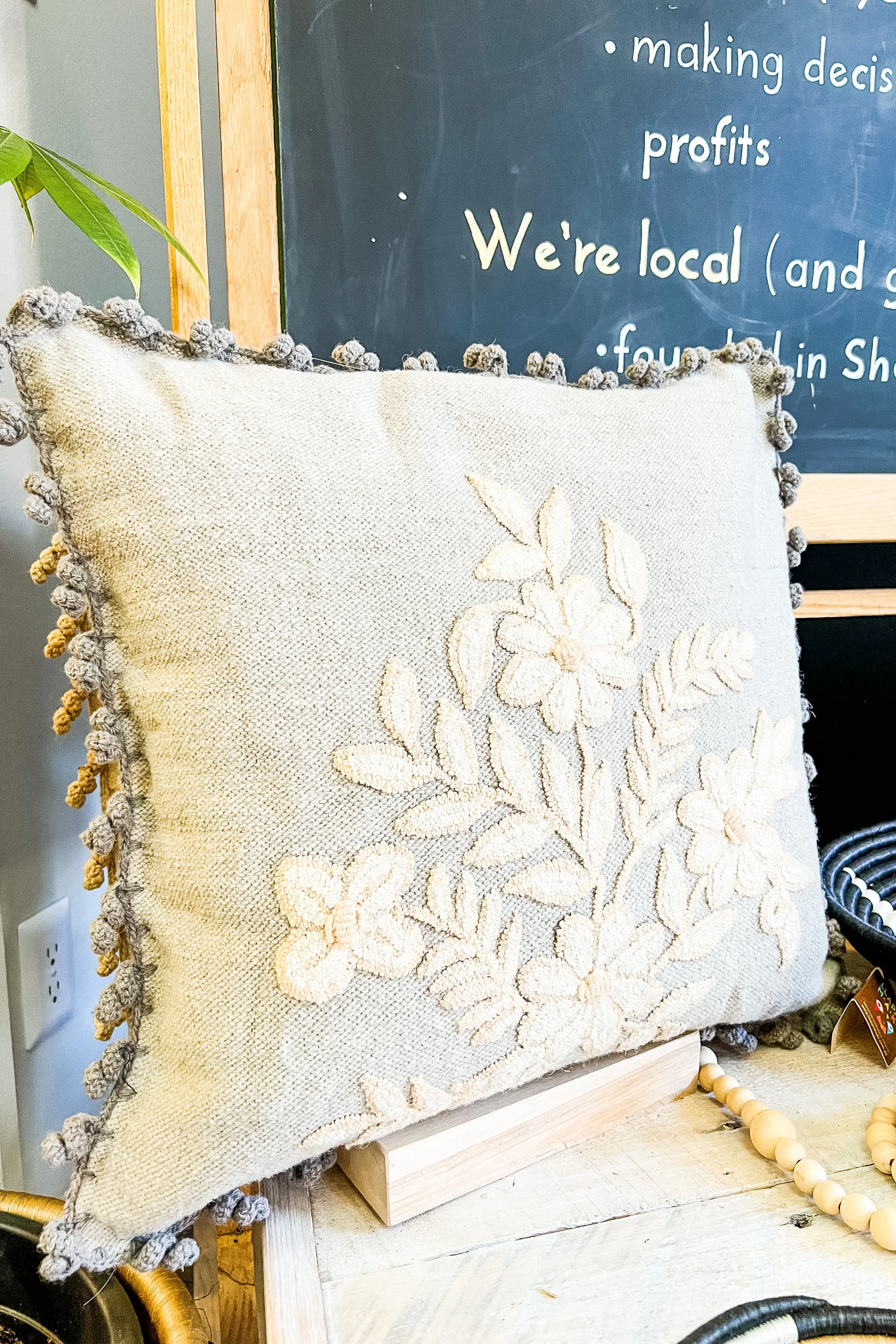 Neutral Embroidered Pillow Covers