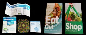 NEW WEIGHT WATCHERS POINTSPLUS CALCULATOR NEW IN BOX WITH GORGEOUS KALEIDOSCOPE SKIN PLUS "EAT OUT" & "SHOP" BOOKS