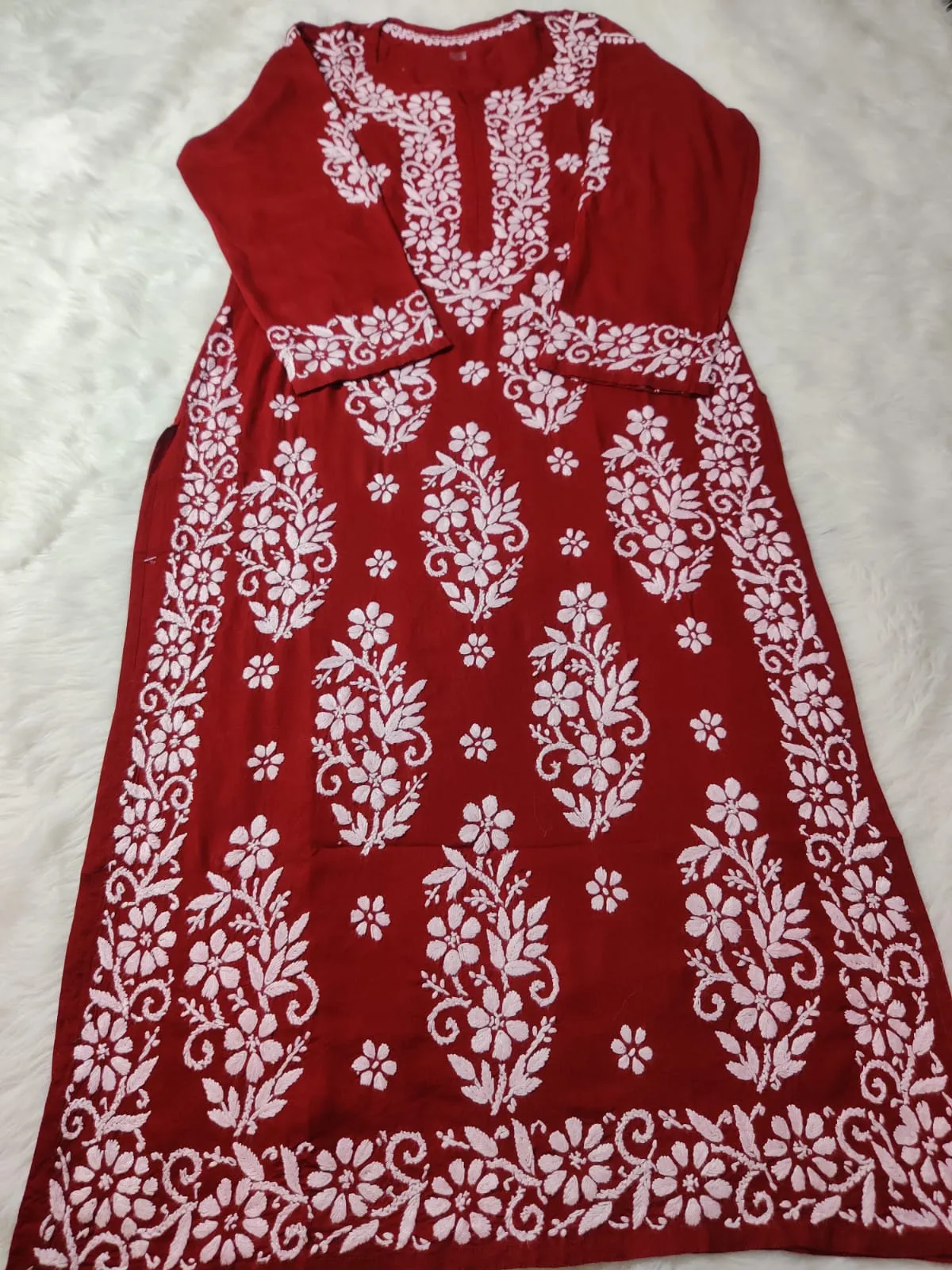 Noorie Premium Straight Chikankari Kurti