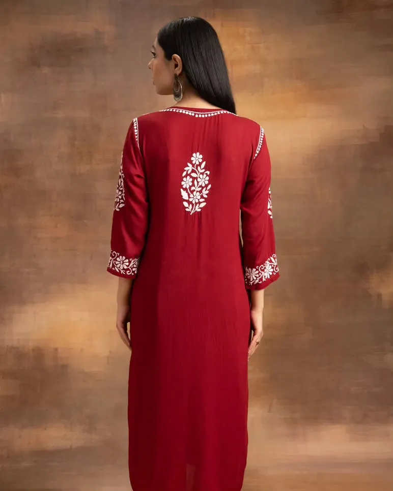 Noorie Premium Straight Chikankari Kurti