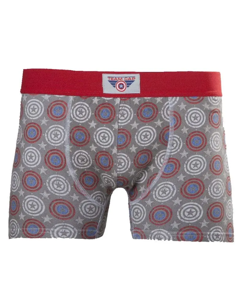 Official Marvel Captain America Team Cap Boxer Shorts / Boxers