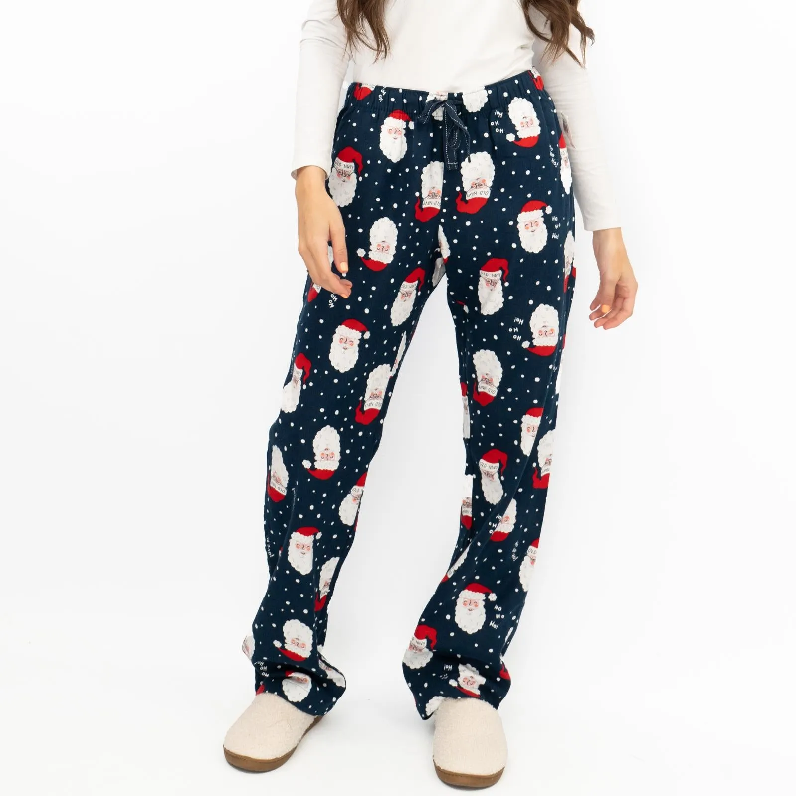 Santa Christmas Pyjama Bottoms with Elasticated Waist for Women at Old Navy Gap