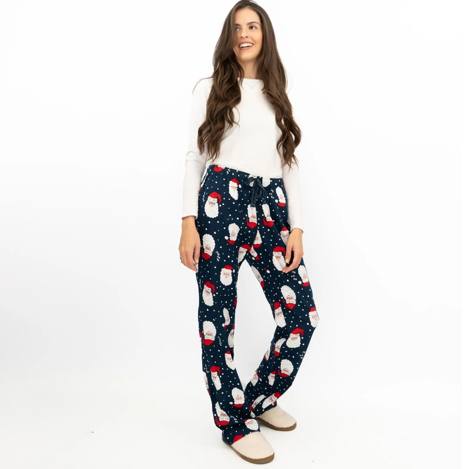 Santa Christmas Pyjama Bottoms with Elasticated Waist for Women at Old Navy Gap