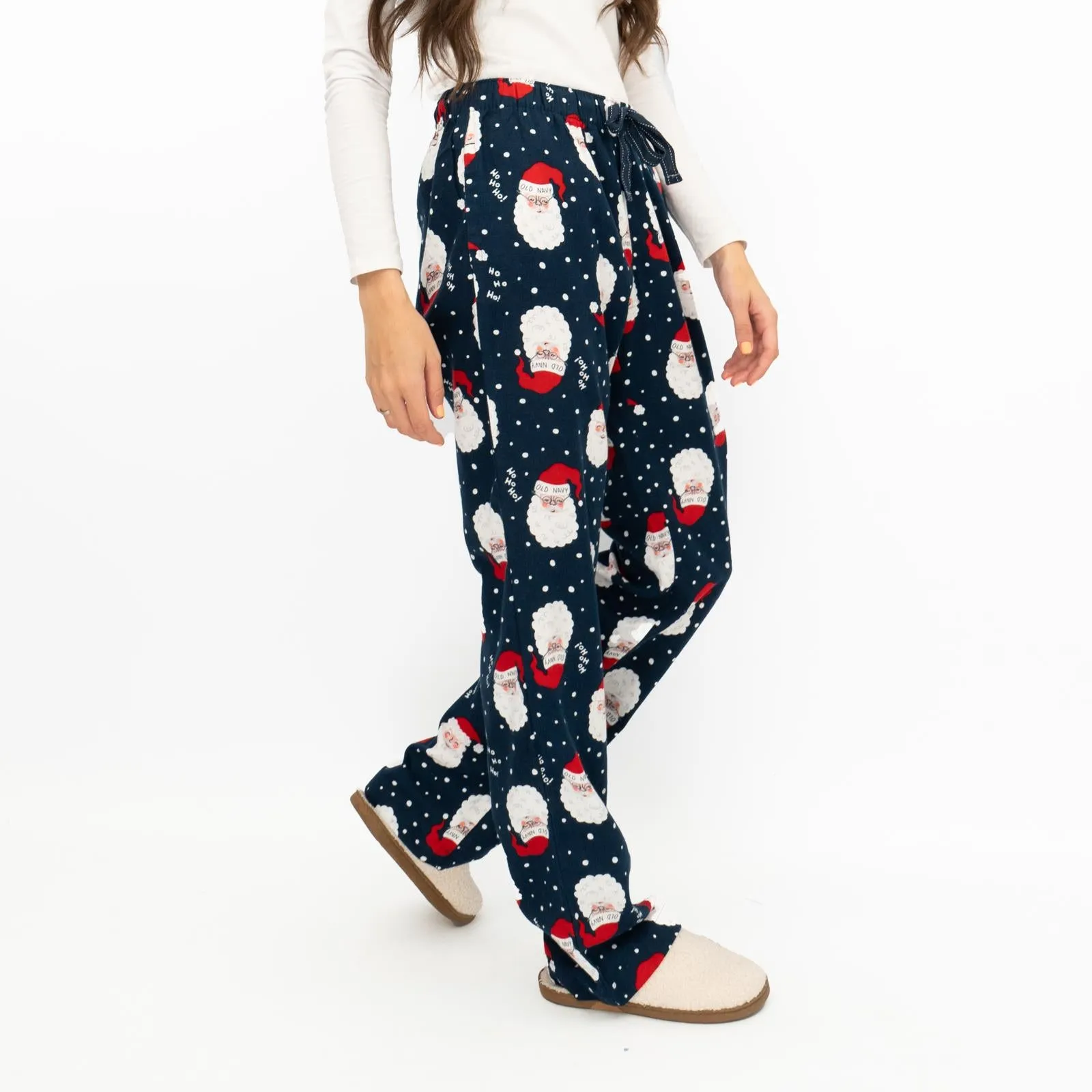 Santa Christmas Pyjama Bottoms with Elasticated Waist for Women at Old Navy Gap