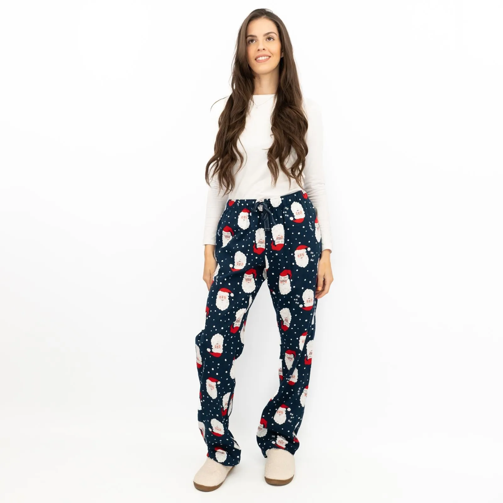 Santa Christmas Pyjama Bottoms with Elasticated Waist for Women at Old Navy Gap