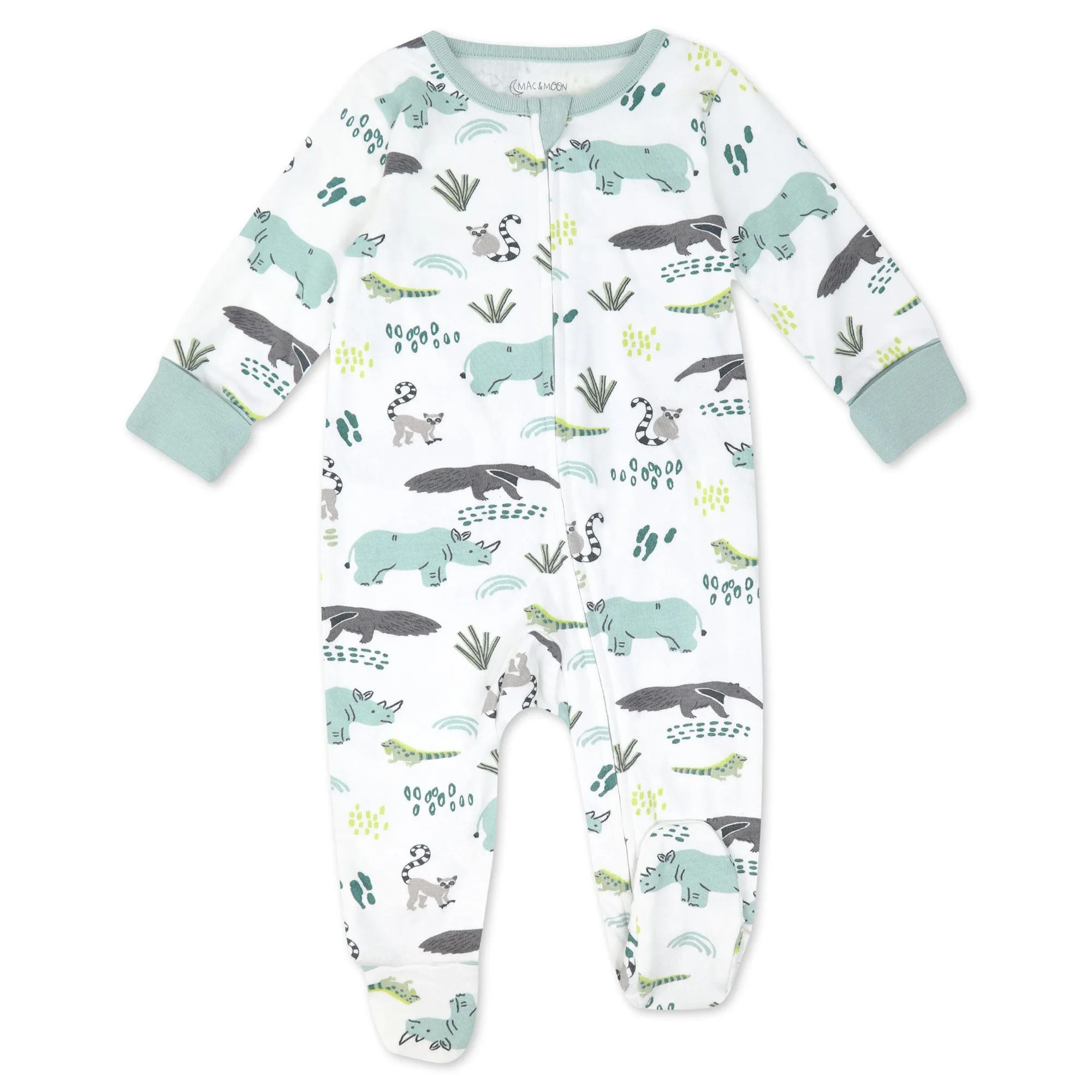 Organic Cotton 2-Pack Sleep & Play in Rhino Buddies Print