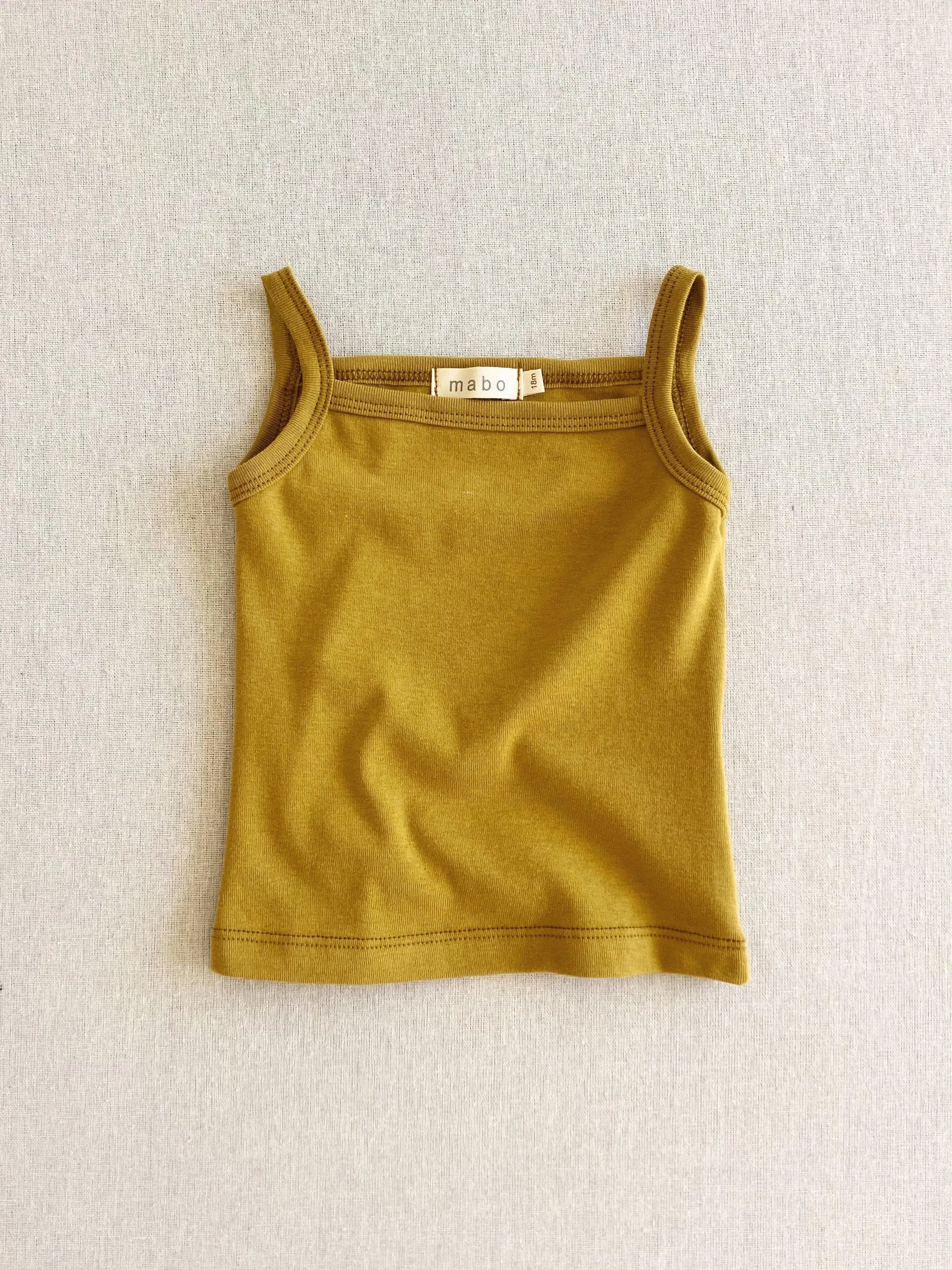 organic cotton camisole - chartreuse