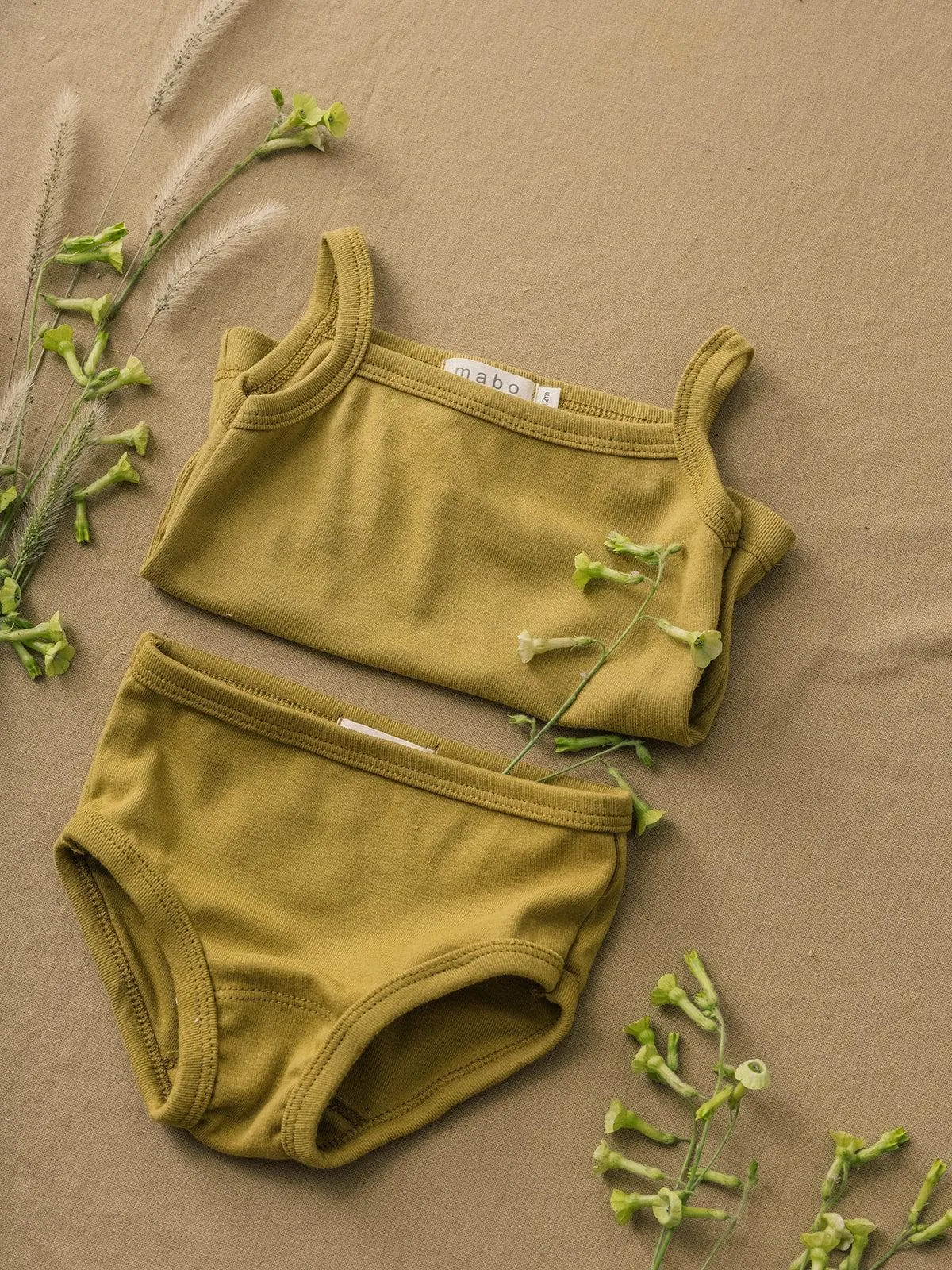 organic cotton camisole - chartreuse