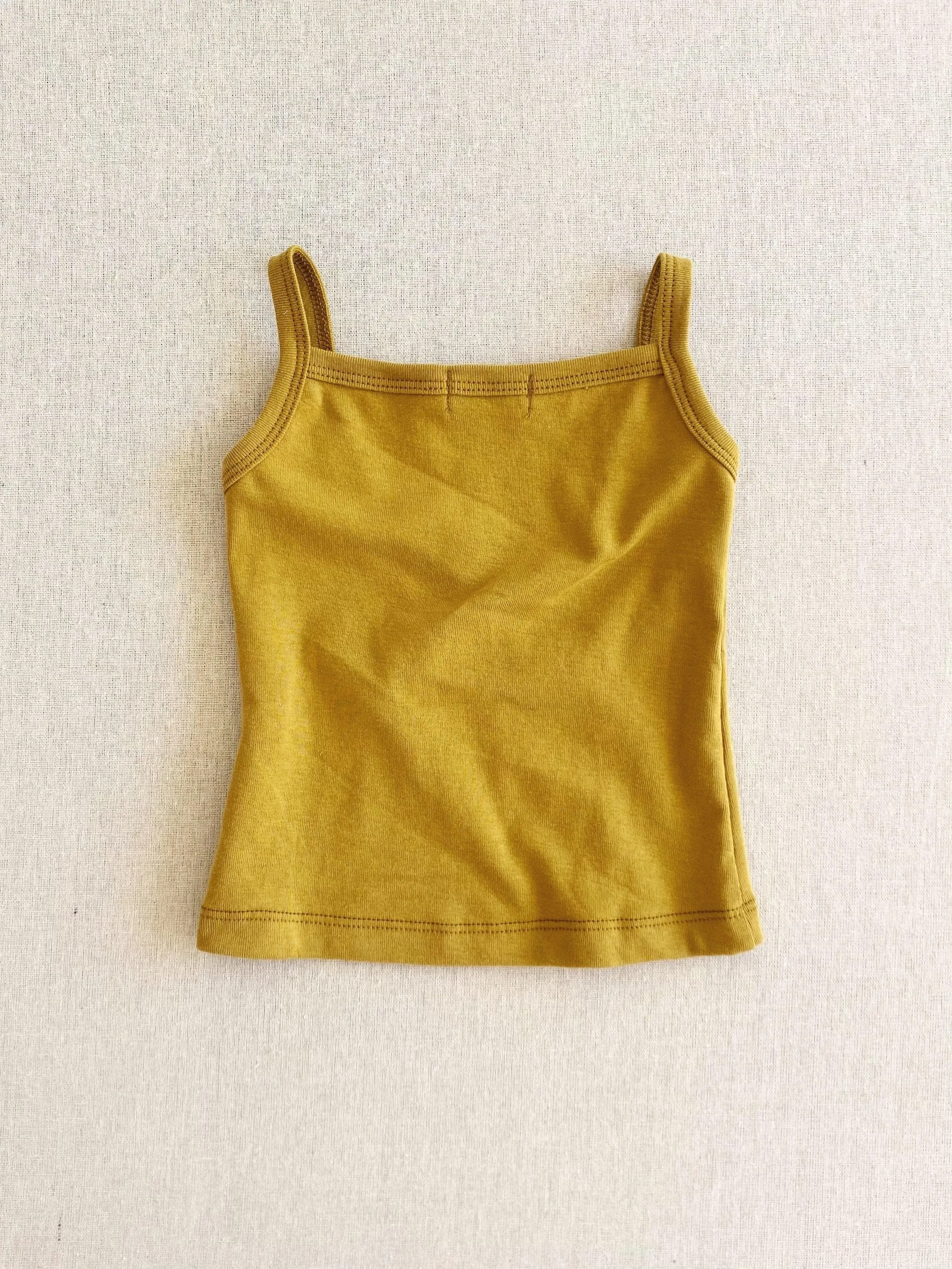 organic cotton camisole - chartreuse