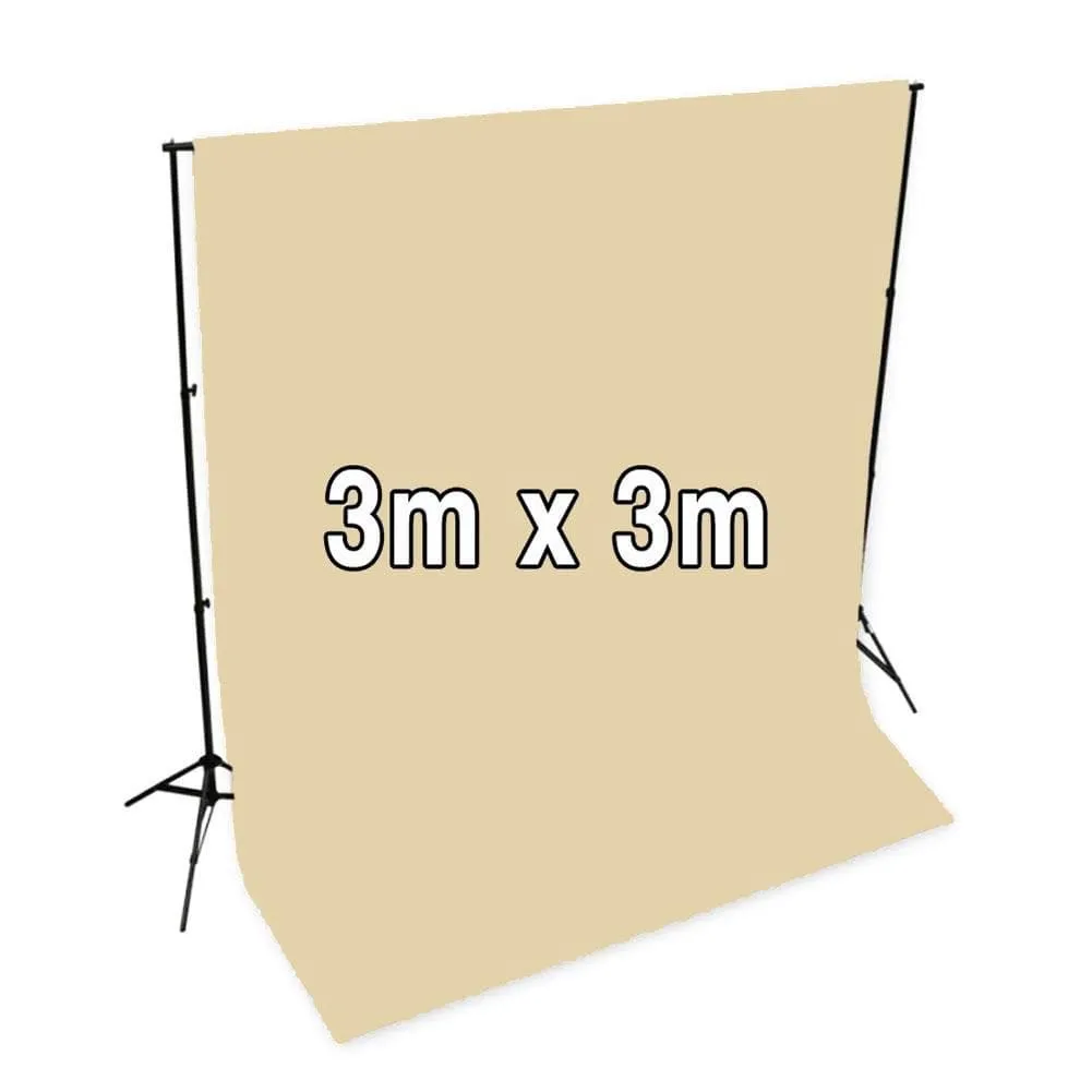 Pastel Palette Biege Muslin Backdrop 3M x 3M - Custard Tart