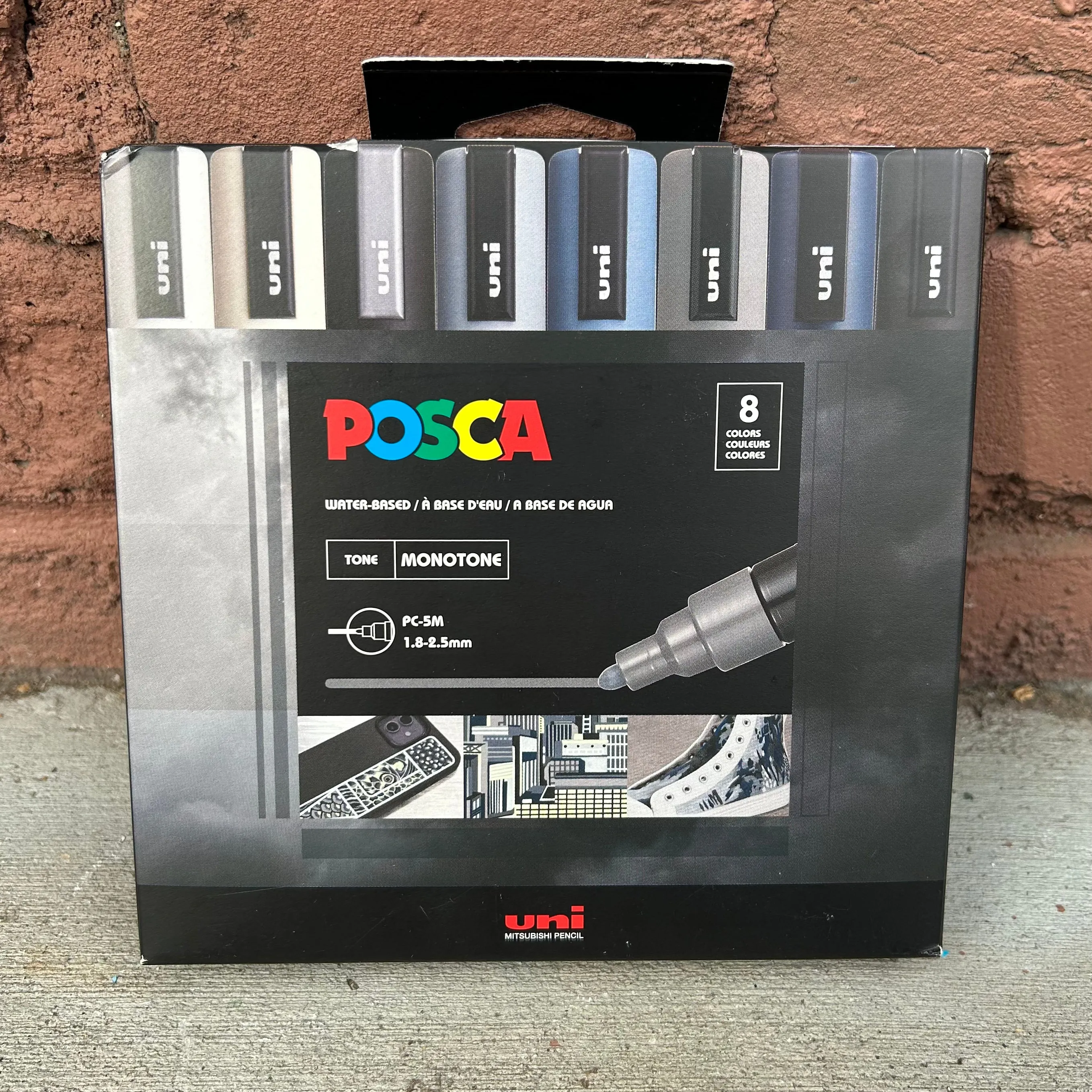 POSCA Monotone PC-5m set