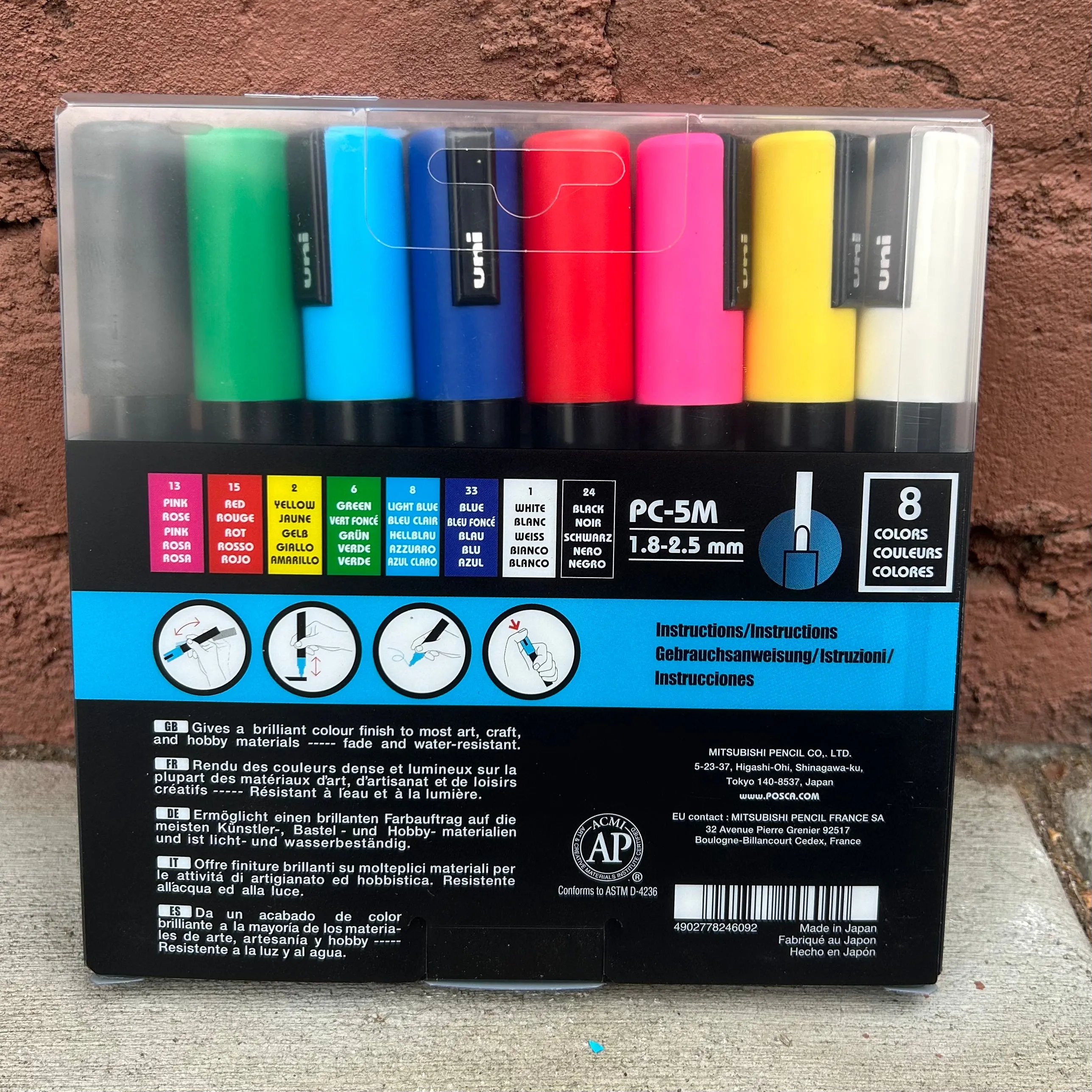 POSCA PC-5m 8pc set