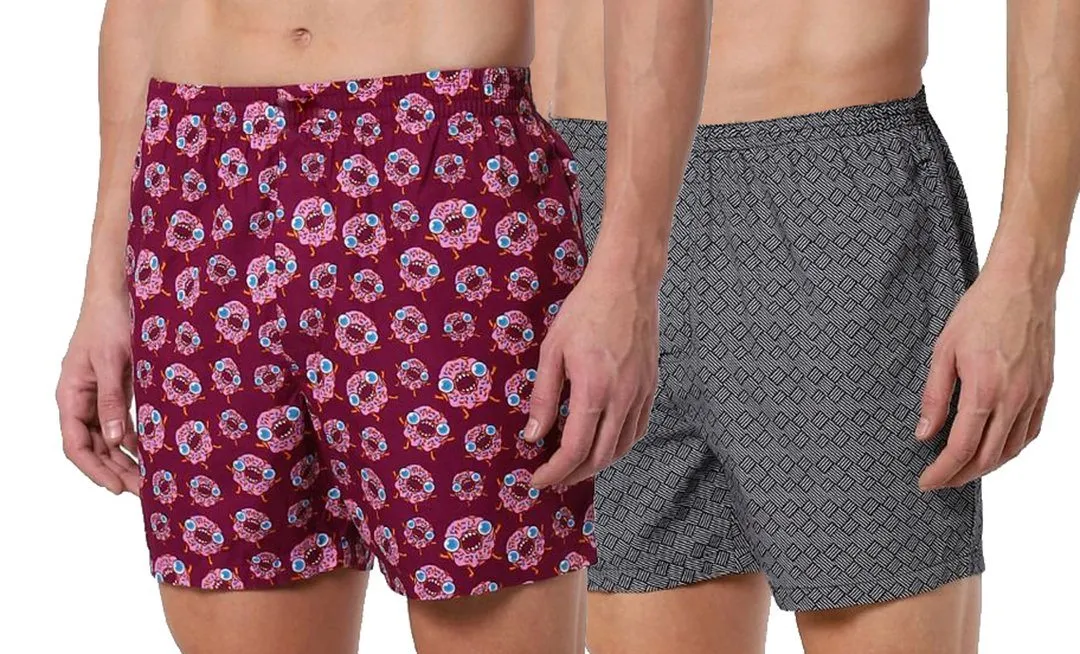 Romano nx Men's 100% Cotton Boxers/Shorts - Combo (Pack of 2)