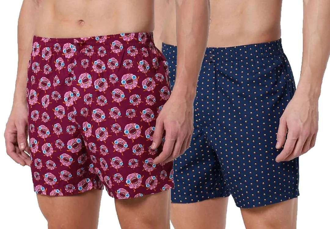 Romano nx Men's 100% Cotton Boxers/Shorts - Combo (Pack of 2)