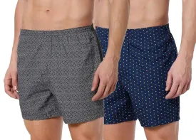 Romano nx Men's 100% Cotton Boxers/Shorts - Combo (Pack of 2)