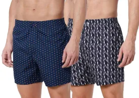 Romano nx Men's 100% Cotton Boxers/Shorts - Combo (Pack of 2)