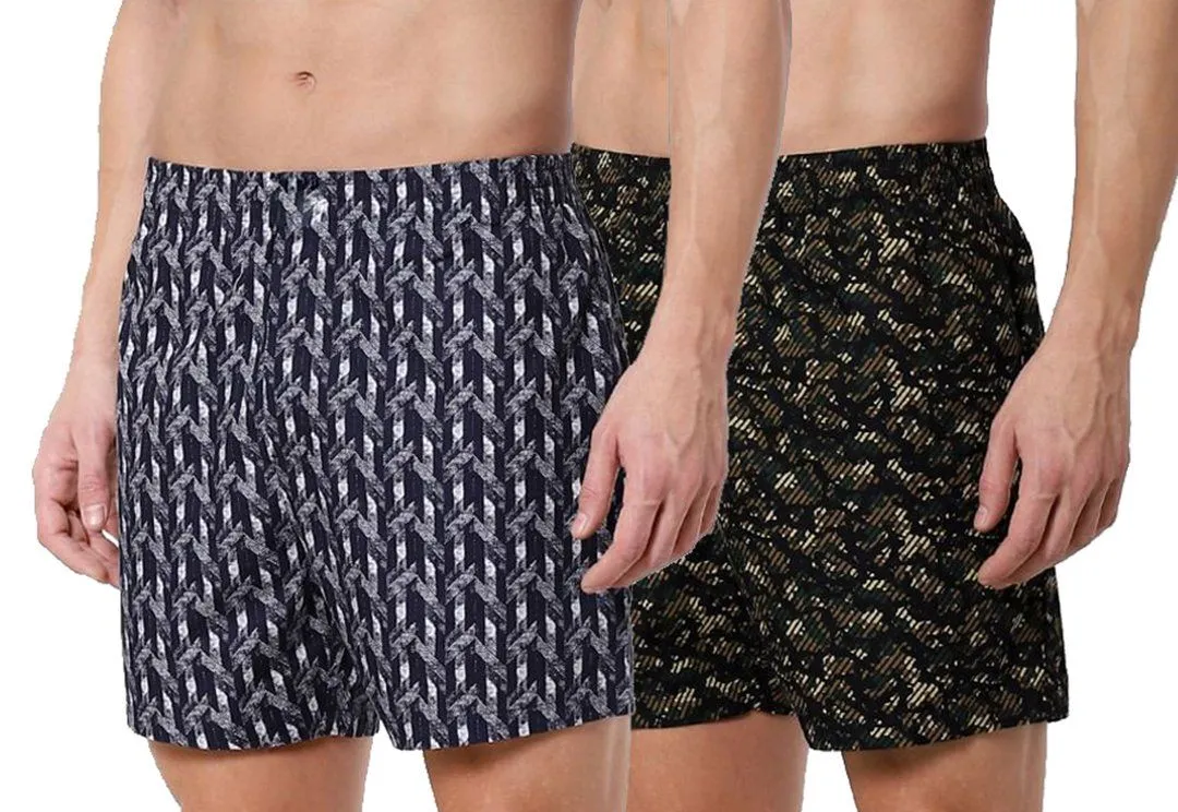 Romano nx Men's 100% Cotton Boxers/Shorts - Combo (Pack of 2)