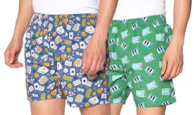 Romano nx Men's 100% Cotton Boxers/Shorts - Combo (Pack of 2)