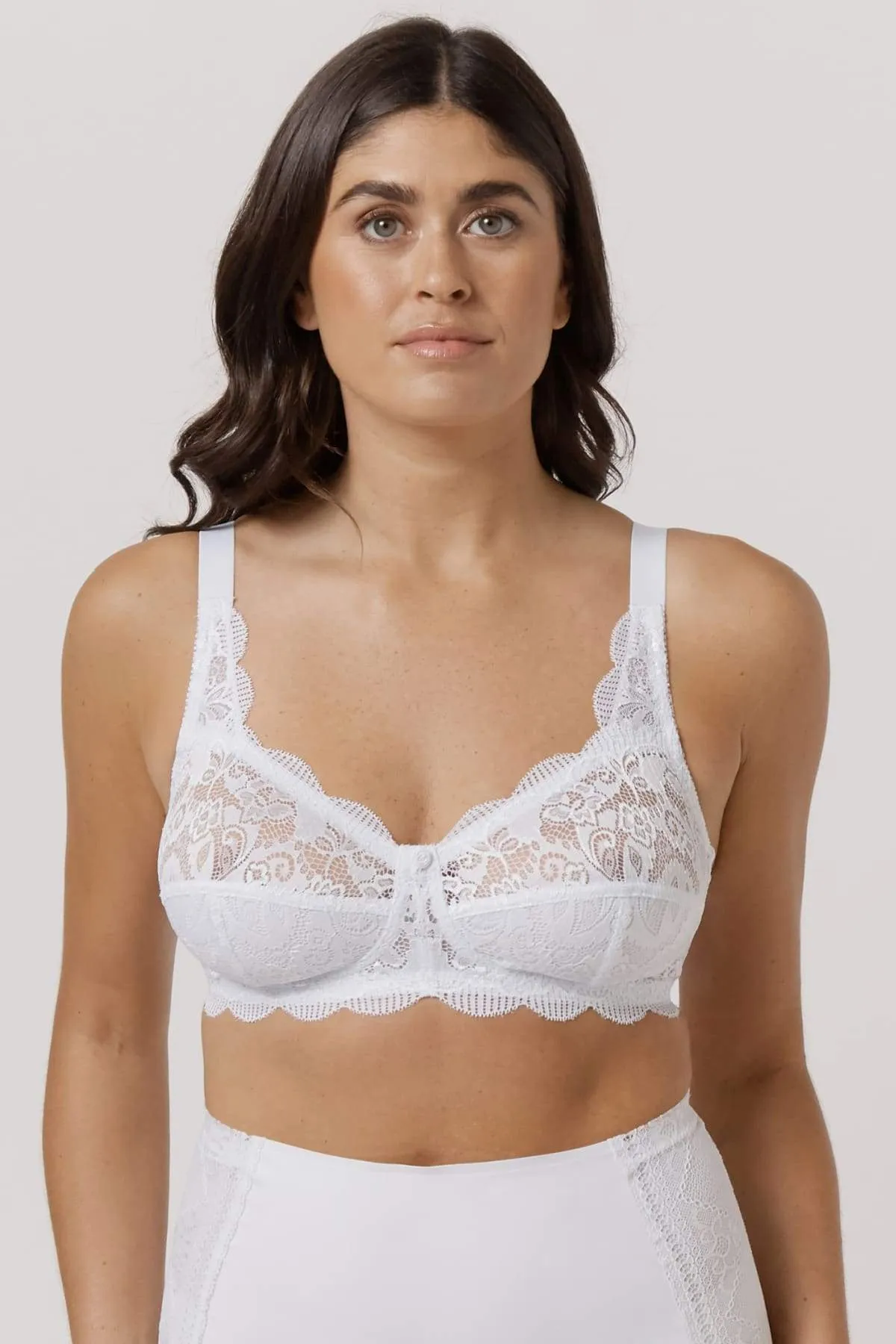 Ruby Lace Underwire-free Bra - White