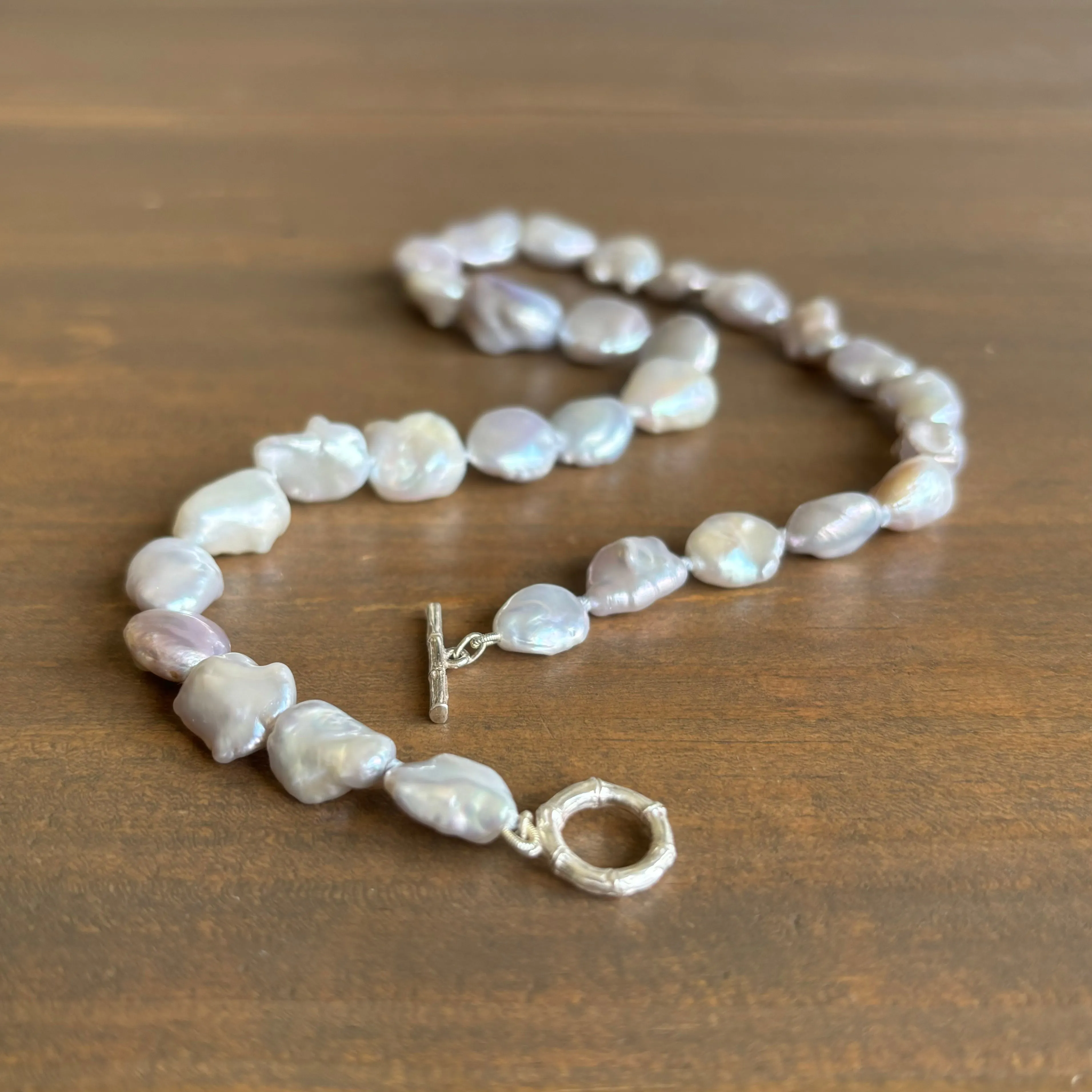 Silver Baroque Freshwater Pearl Strand