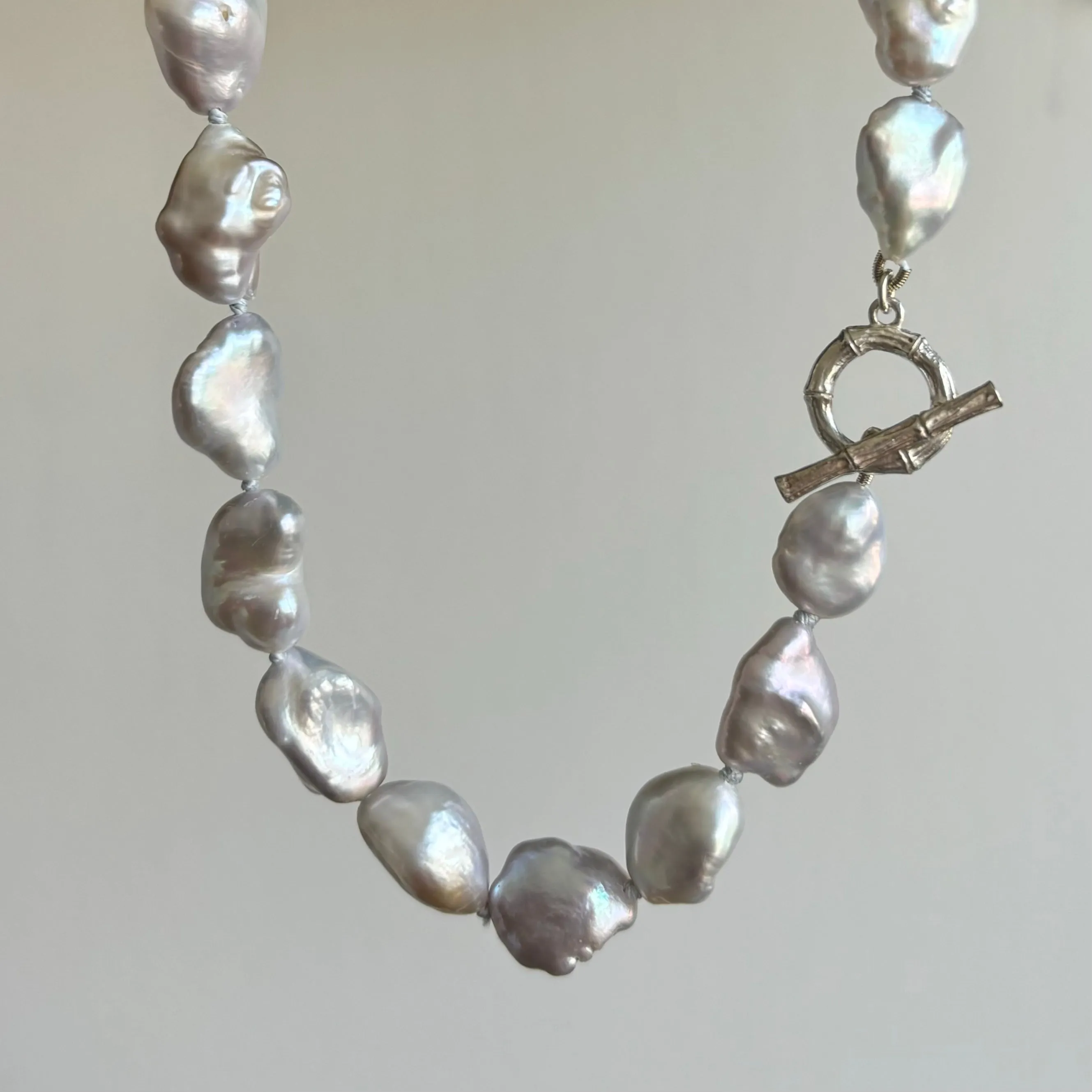 Silver Baroque Freshwater Pearl Strand