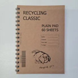 Sleeping Pig Brown Soft cover notebooks - Plain A5/ A6