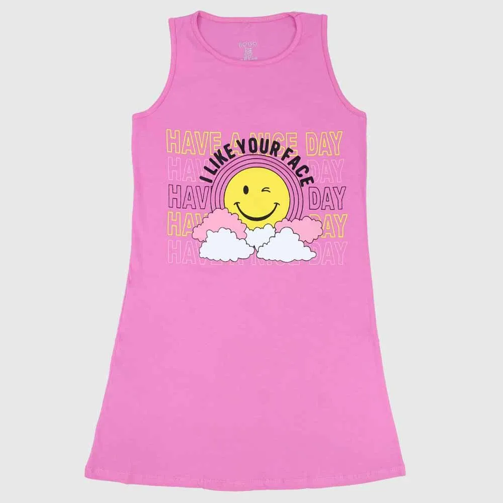 Smiley Sleeveless Nightgown