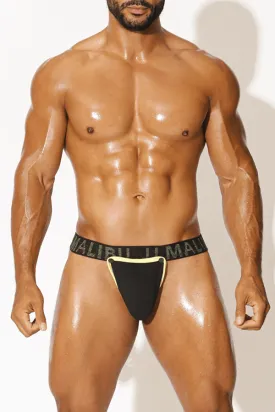 Sneak Peak Briefs with Detachable Pouch - Black & Yellow