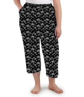 Stretch Naturals Lite Pocketed Capris Fresh Gardenia Print