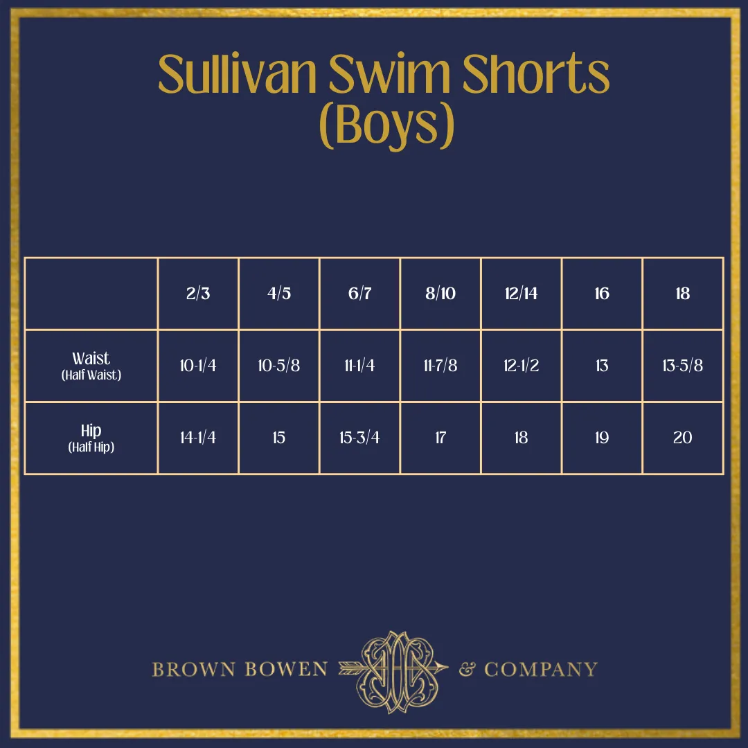 Sullivan Swim Shorts (Boys) - Lobsters & Buoys