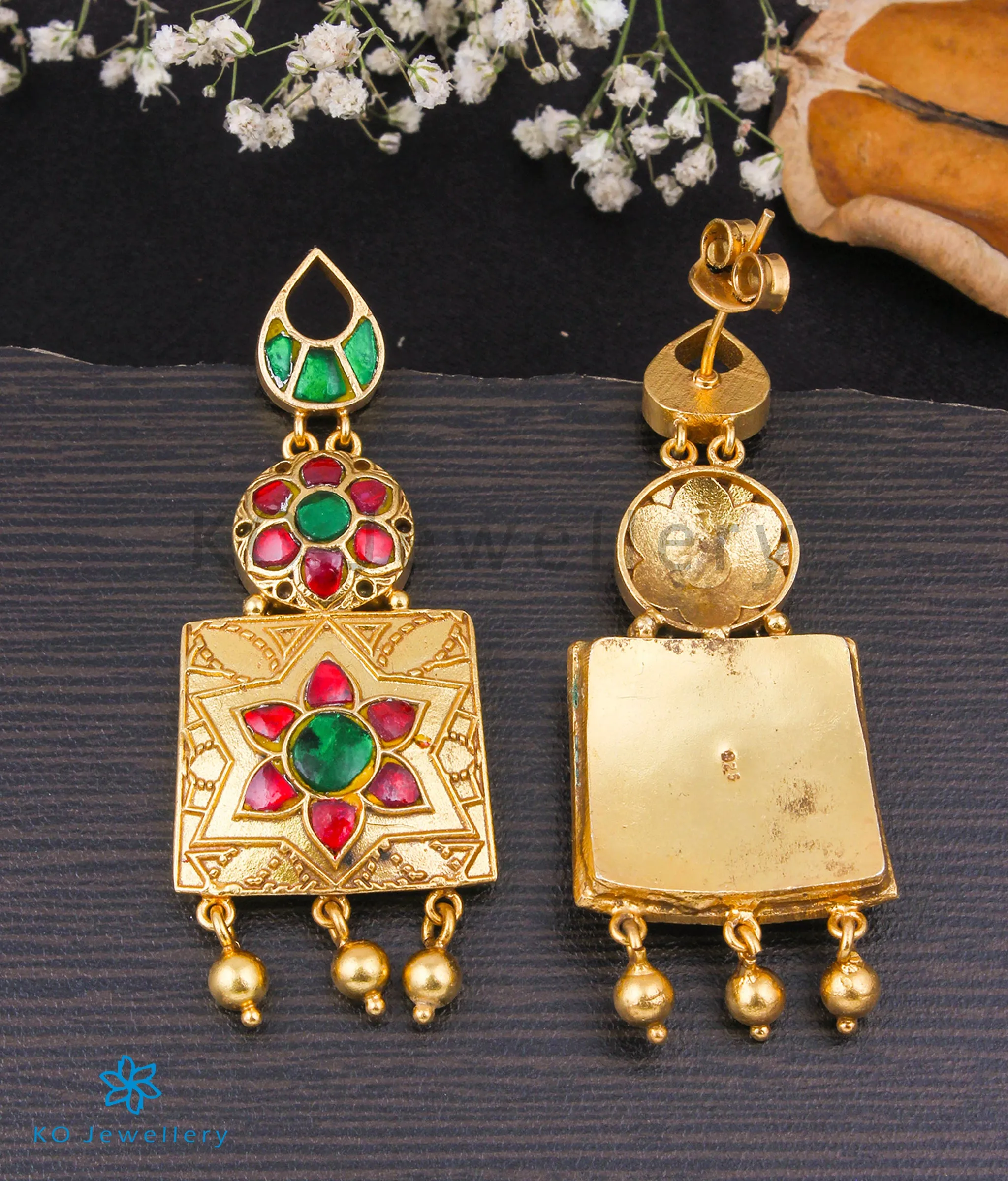 The Amaanat Silver Kundan Earrings