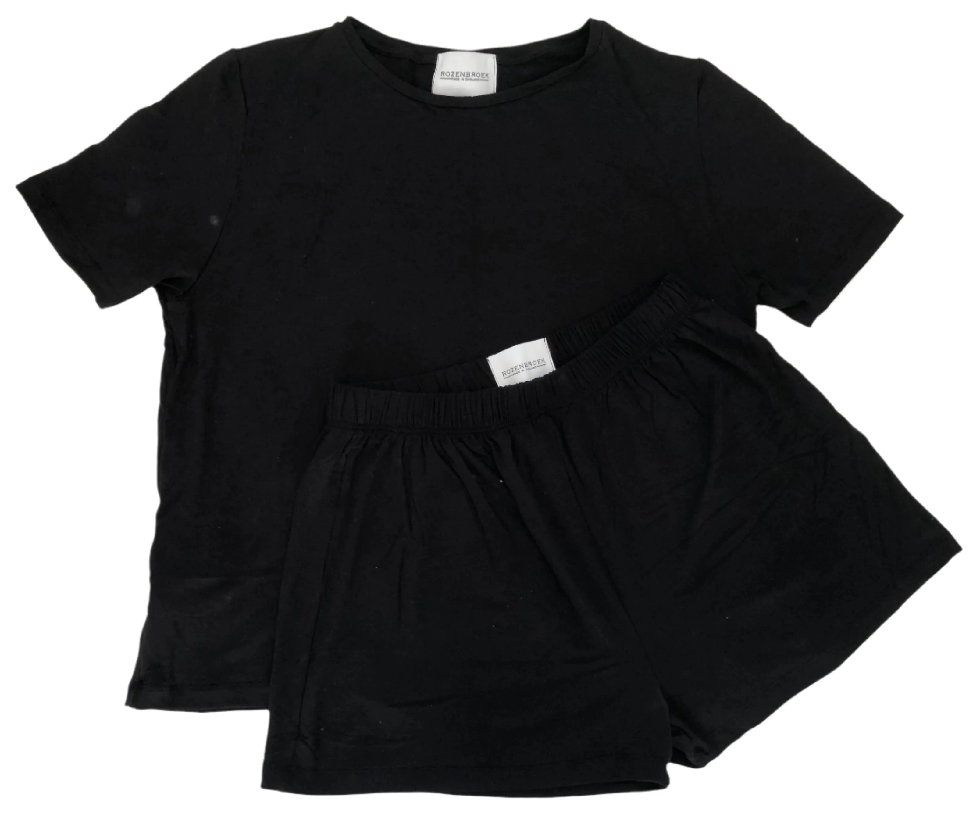 Women's black shorts & t-shirt set